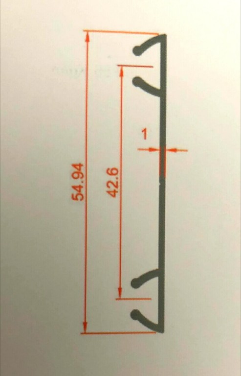 Ալյումինի ռելս 1788-2.5m ինոքս