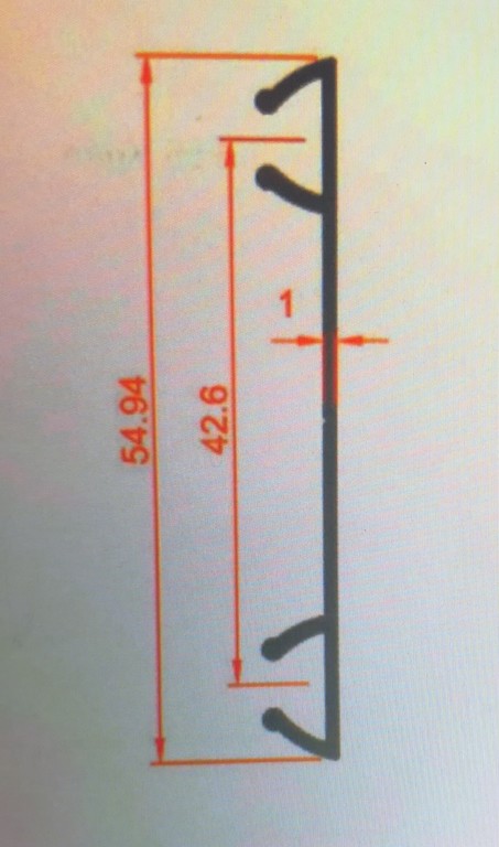 Ալյումինի ռելս 1788-2.2m բրոնզ